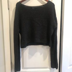 BCBG grey cropped sweater